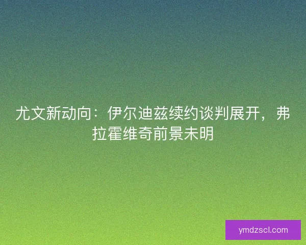 尤文新动向：伊尔迪兹续约谈判展开，弗拉霍维奇前景未明