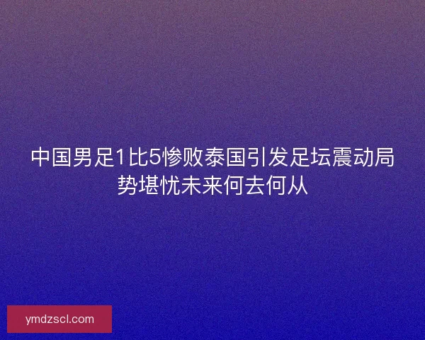 中国男足1比5惨败泰国引发足坛震动局势堪忧未来何去何从